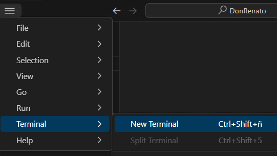 Abrir Terminal en Visual Studio Code