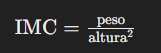 formula para calcular el IMC en JavaScript