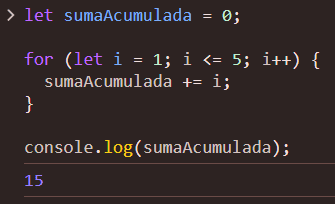 Suma acumulativa en JavaScript